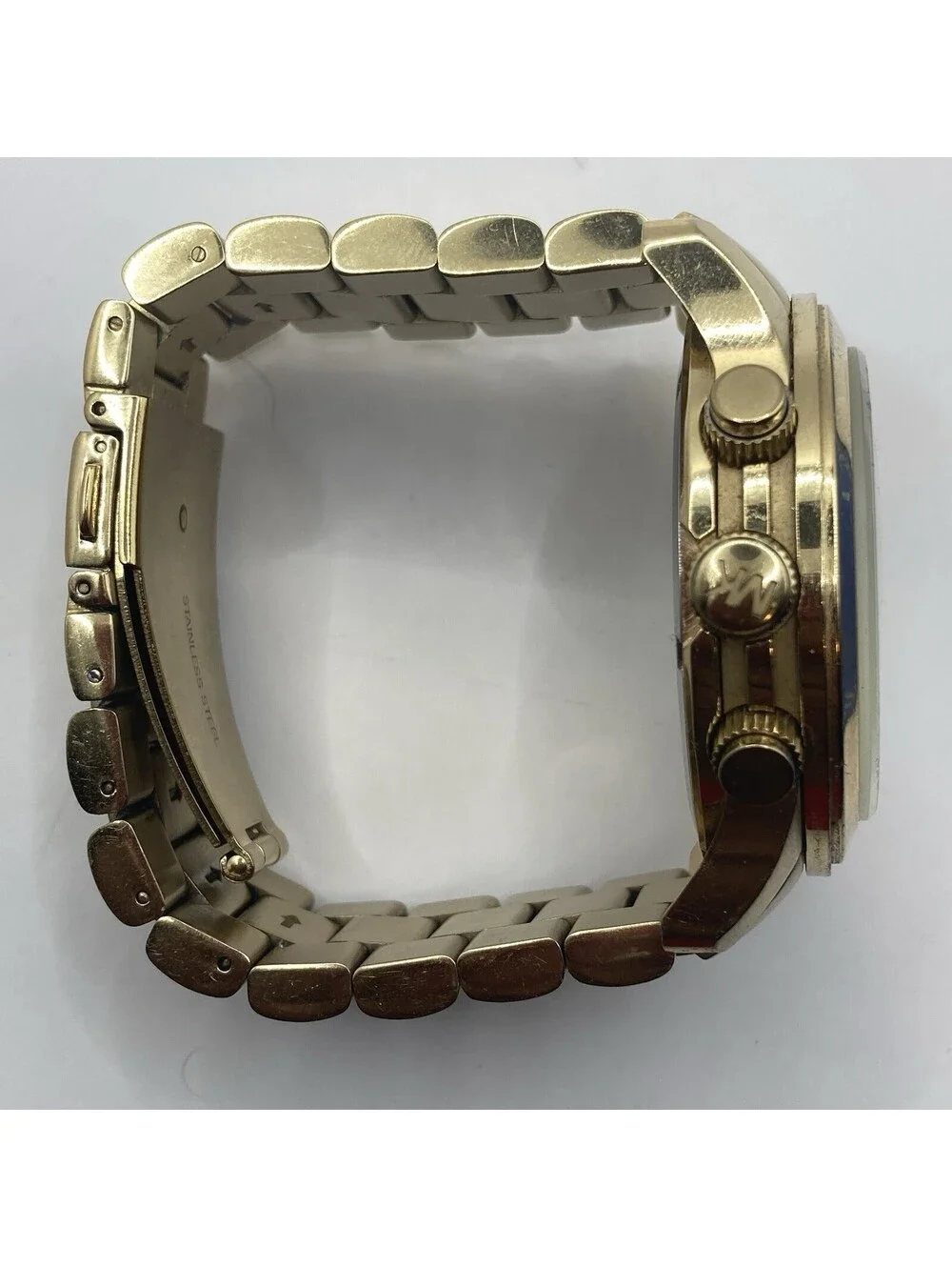 Men’s Michael Kors MK8077 Runway Gold Chronograph Stainless Steel Watch 45mm